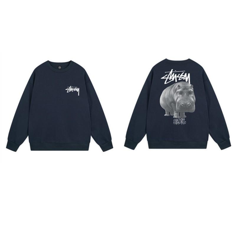 Unisex Oversized Crewneck Fleece-Lined Cotton Sweatshirt With Dice Letter Print Winter Casual Wear