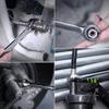 4-Piece Flare Nut Wrench Set, Offset End Spanner Metric 8 9 10 12 13 14 15 17mm, CR-V Steel Storage Pouch Repair and Remove Nuts on Fuel Tube Hose