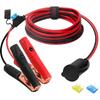 CUZEC 12В/ 24В удлинитель с розеткой и зажимами для аккумулятора 4,9 фута / 1,5 м 16 AWG, зажим-крокодил на аккумулятор и адаптер прикуривателя