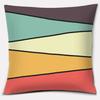 Retro Rainbow Geometric Color Series Pillow Cover Gift Home Office Decoration Bedroom Sofa Car Cushion