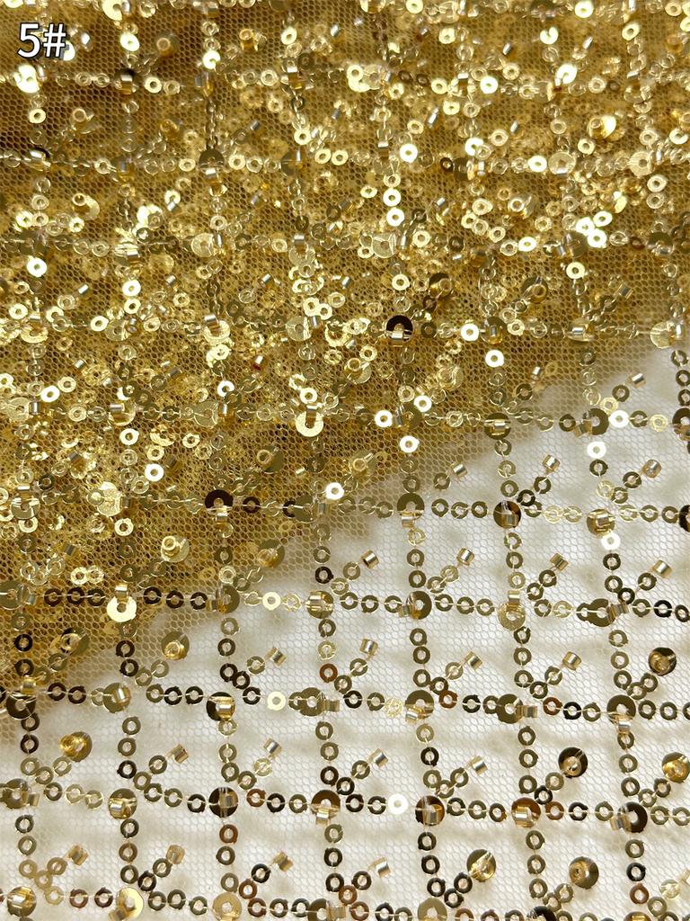 Небесно-голубое африканское кружево с пайетками 2025 Высококачественное кружево Вышивка Нигерийская сетка Ткань с бусинами Французское для свадебного платья