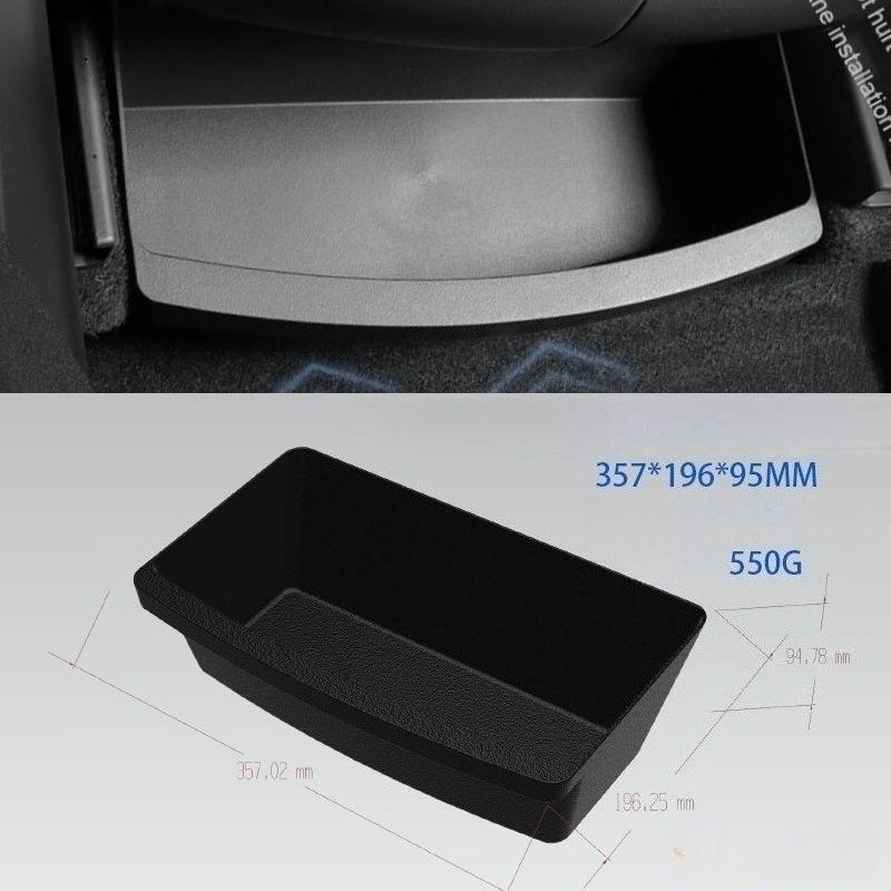 For Tesla Model Y Launch 2025-Up Juniper Under Seat Storage Box TPE Organizer Case Drawer Tray for Modely -2024 Accessories