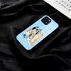 B-Bluey-es Мультяшный чехол для телефона для iPhone 17 Pro Max 16 15 14 Pro Max 13 11 Plus Стеклянная крышка
