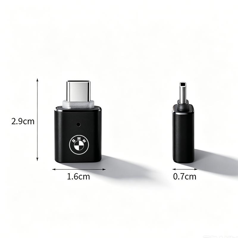 For BMW Car Type-C To USB Power Adapter Fast Data Transfer and Charging Adapter M G80 G07 G42 G14 G15 M2 M3 M4 M5 M7 Key Chian CC2
