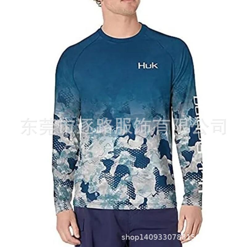 HUK Long Sleeve Fishing Shirt Lightweight Breathable UPF 50 Sun Protection Anglers