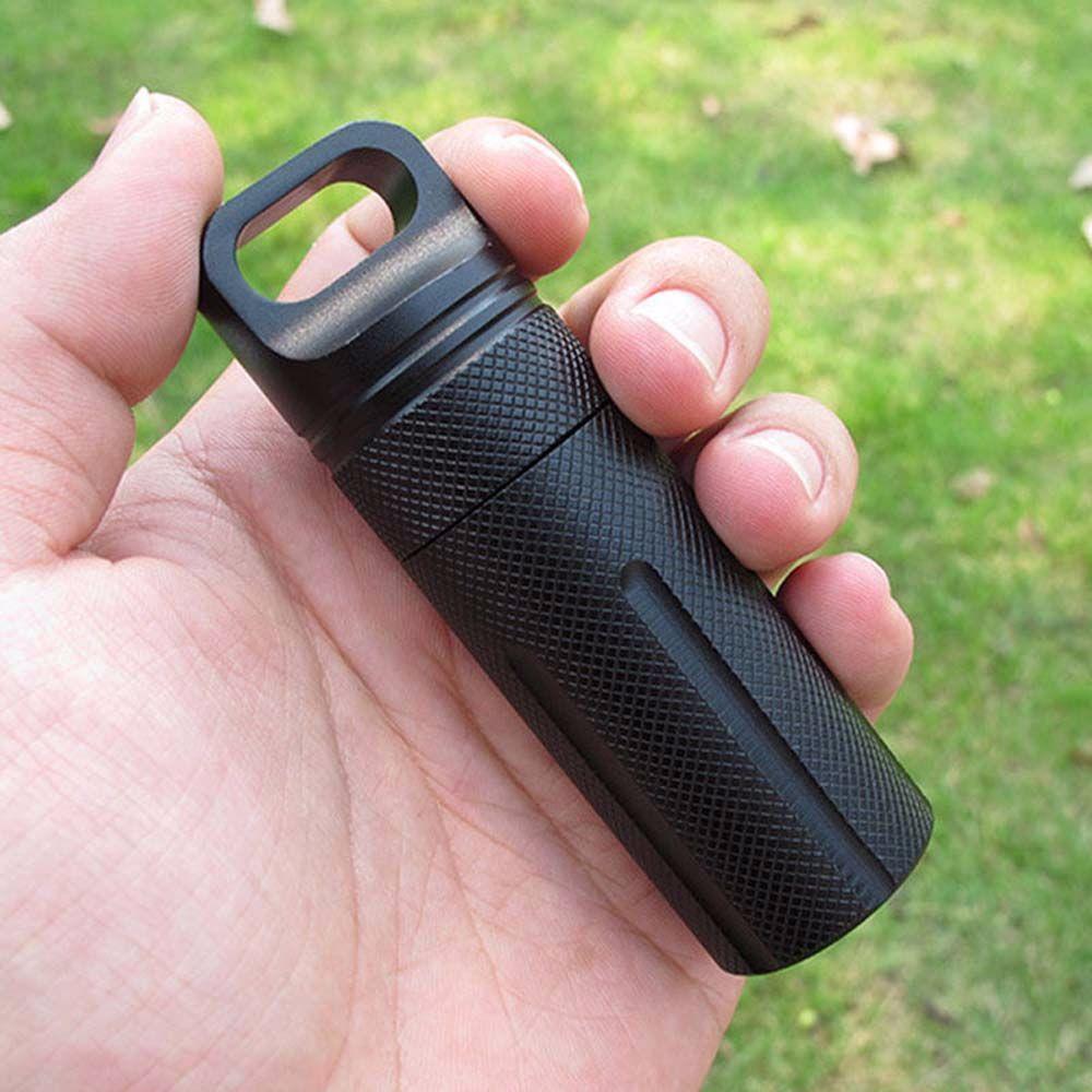 Keychain Dry Bottle Hike Box Medicine Case Capsule Container First-Aid Canister Pill Box Seal Tank