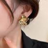 Korean Niche Design Metal Ear Flower Earrings Earrings