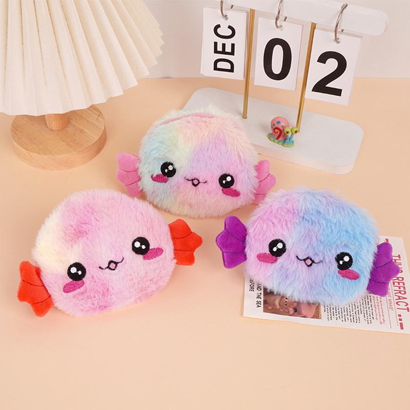Cute Plush Salamander Coin Purse, Cartoon Axolotl Wallet, Portable Mini Earphone Pouch, Stylish Bag Charm