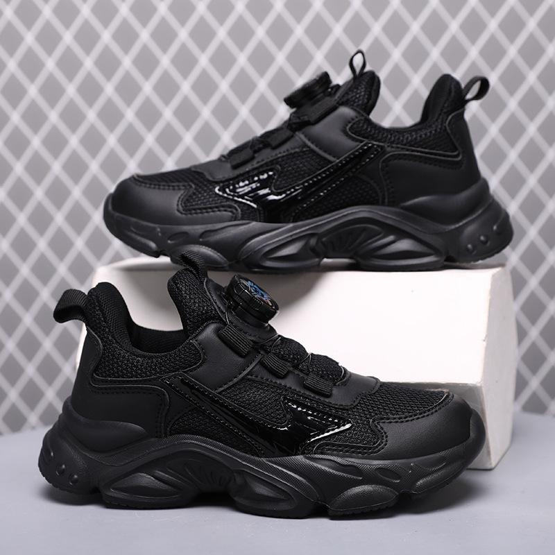 Children's White Sneakers Mesh Leather Autumn and Winter Boys' White Shoes Girls' White Shoes Running Middle and Older Children's Casual Shoes