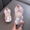 Kids Girls Sandals Fashion Sequins Rhinestone Bow Girls Princess Baby Girl Shoes Children Flat Sandals Size 21-36