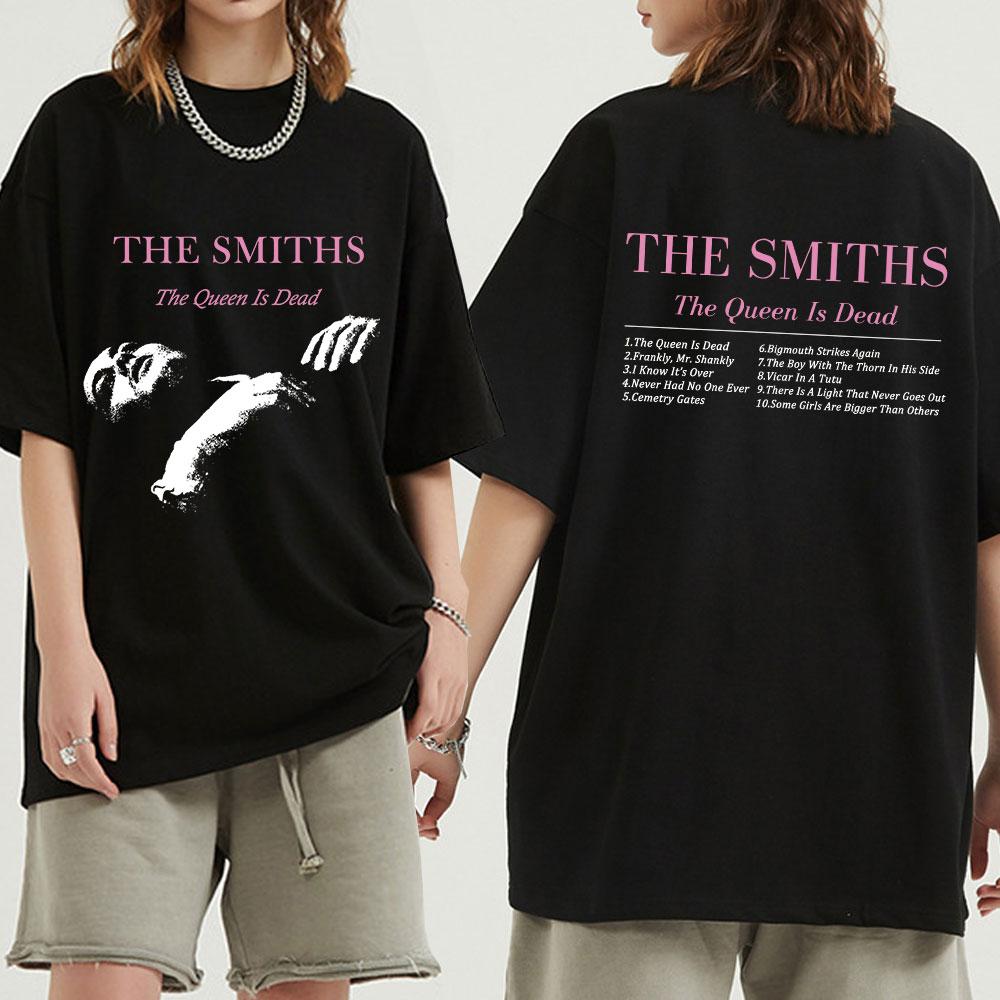 The Smiths Футболка The Queen Is Dead 1980-е Инди Моррисси Оверсайз Футболка Винтажная Панк-рок Группа Футболки Уличная одежда Унисекс