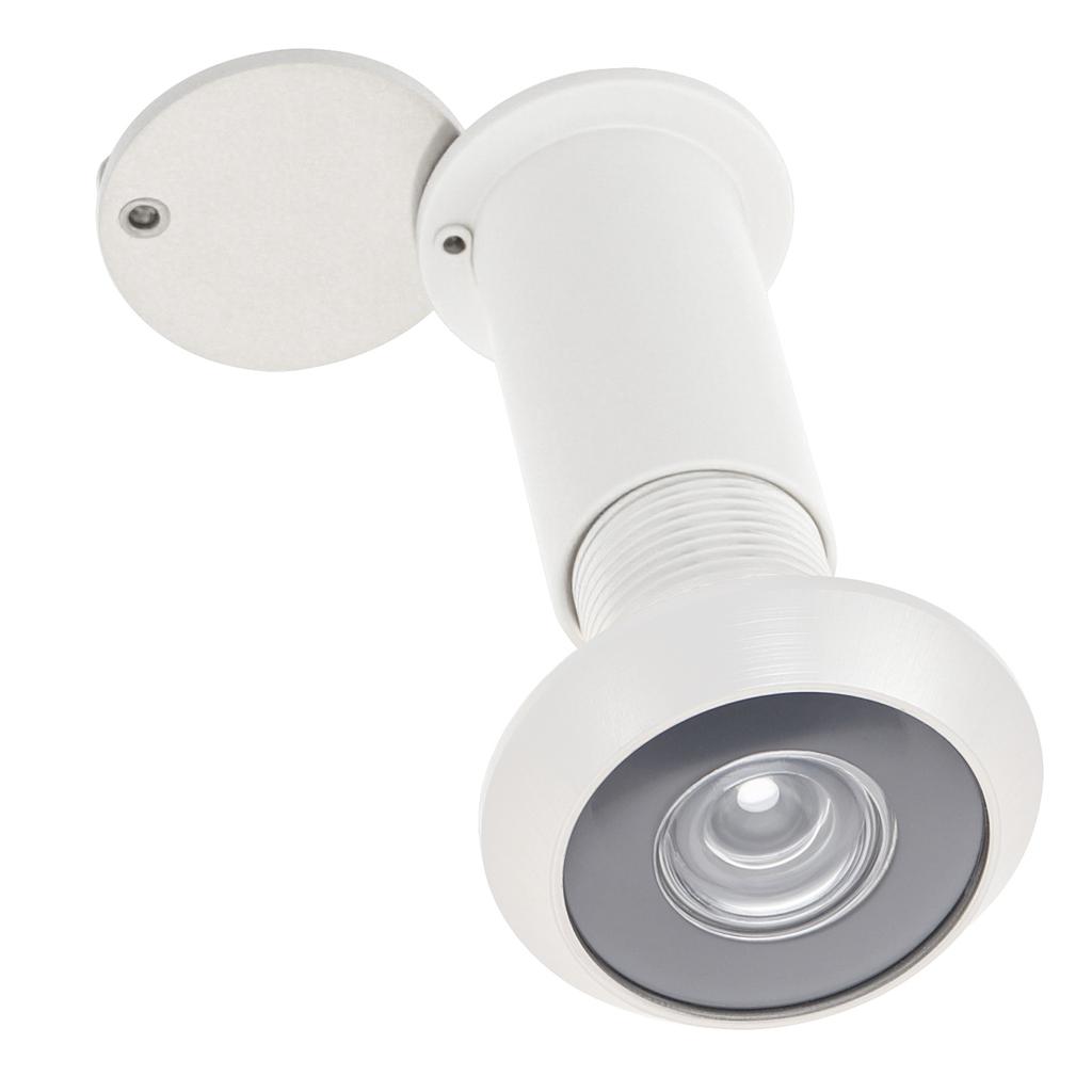 White Solid Brass 16mm Door Peephole 200 Degree View HD Lens Privacy Cover Universal 35-60mm Doors Heavy Duty