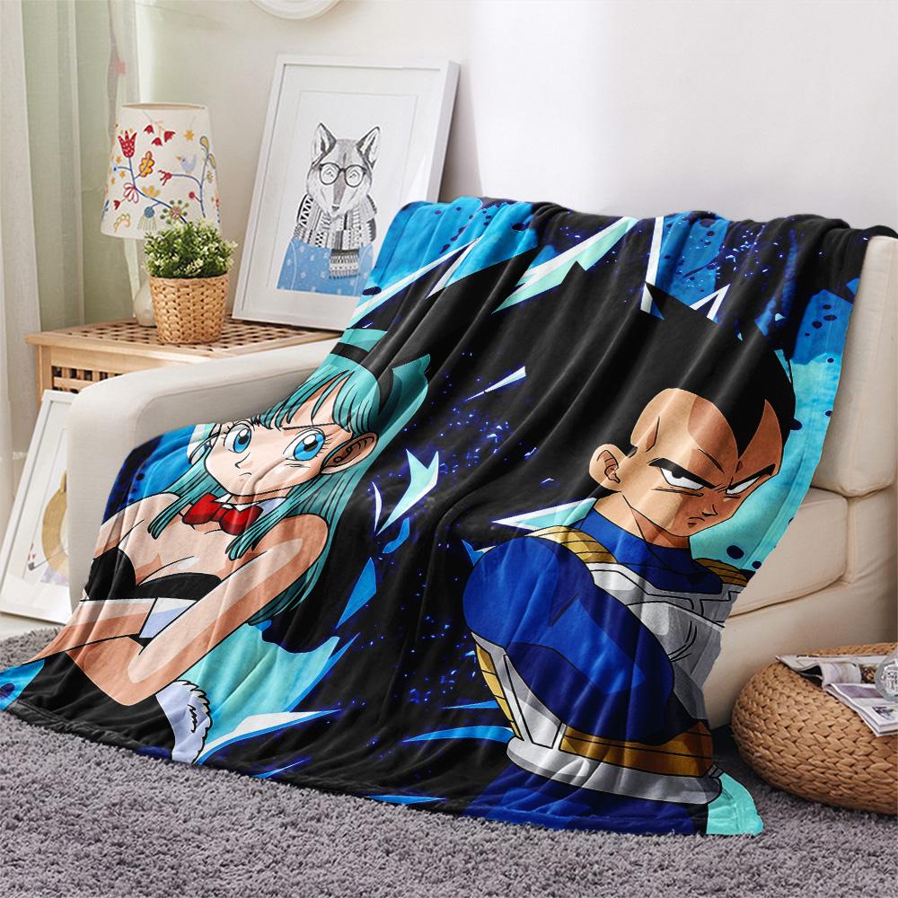 Dragon Ball Print Flannel Blanket, High quality Comfortable for All Seasons, Home Decor, Warmth and Comfort