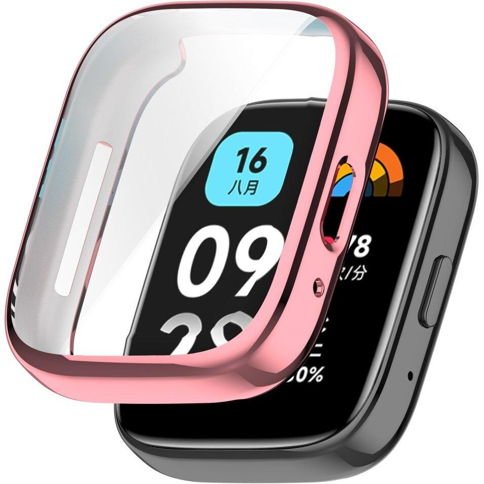 2in1 Case with Screen Protector for Xiaomi Redmi Watch 3 Active, Pink