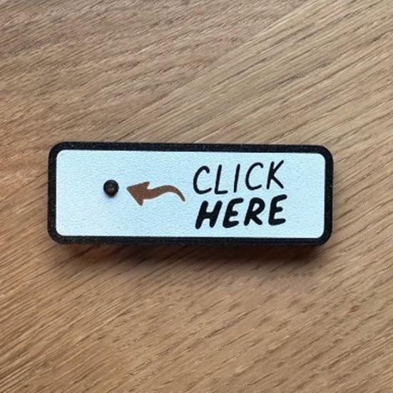 1/2/3/4Pcs Click Here Middle Finger Prank Relief Surprise Button Middle Teens Adults Stress Finger Table