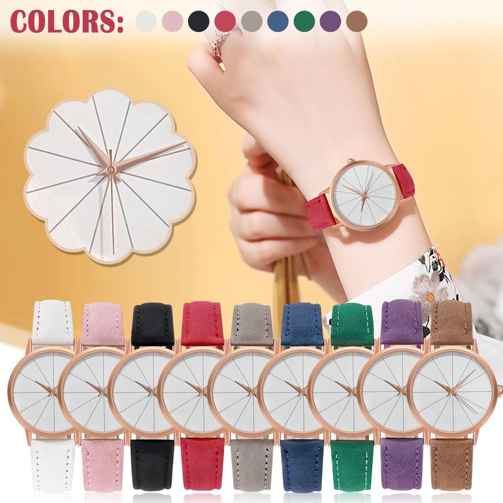 Women's Watch Quartz Dial Digital Watch Frosted Leather Strap Ladies And Girls' Watch