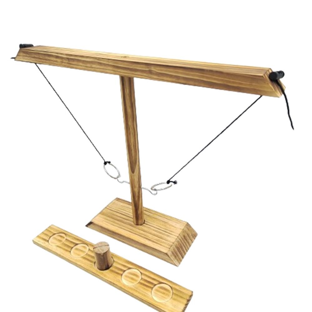 Деревянный набор игры "Крючок и кольцо" Ручные настольные игры Игровой набор "Битва колец" Дом