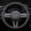 For Mazda 2 3 5 6 CX5 CX7 CX30 CX50 CX60 CX90 CX9 RX8 MX5 BT50 Leather Car Steering Wheel Cover 38cm Interior Accessories