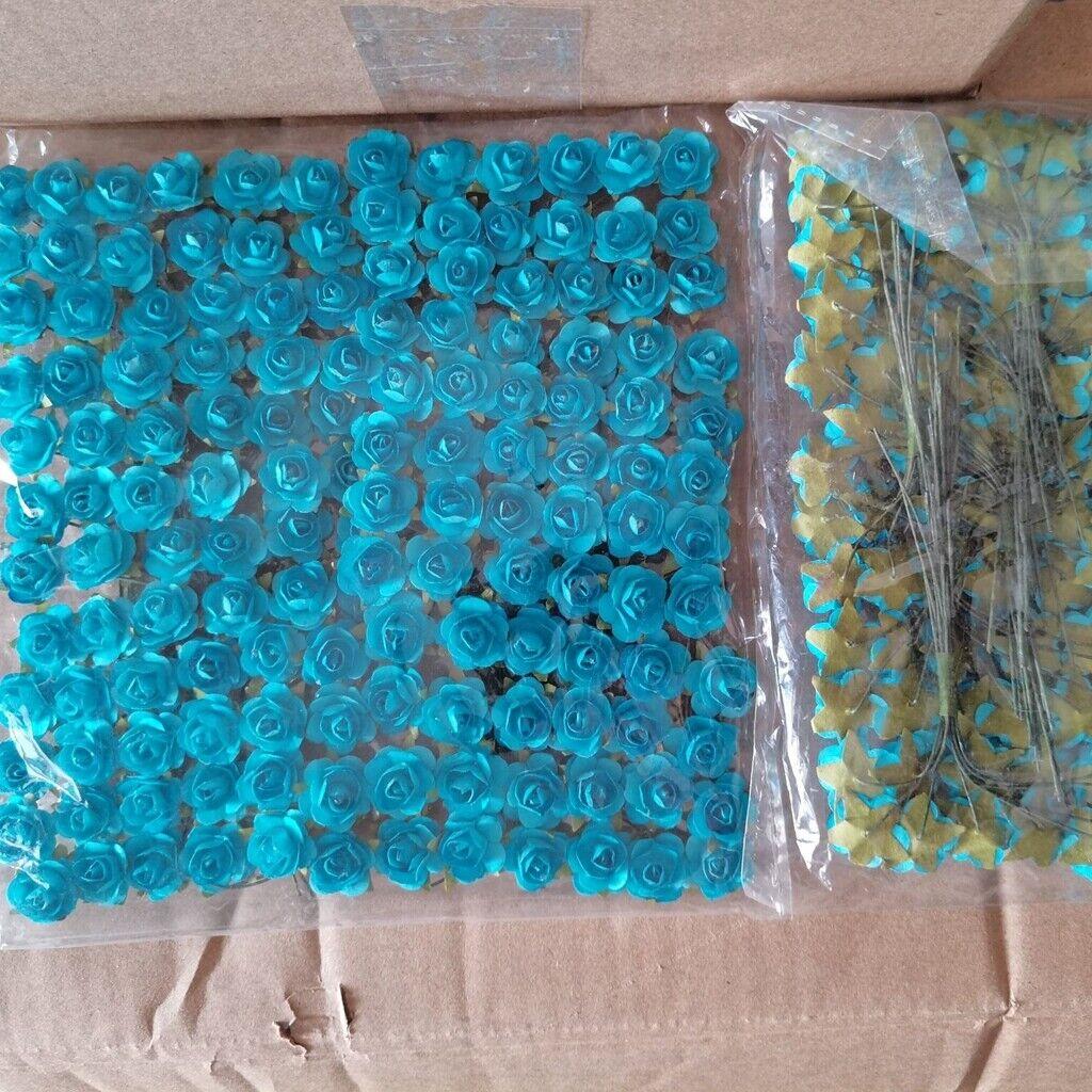 144шт мини-бумага роза искусственные цветы букет маленькие головки декор для свадебной вечеринки