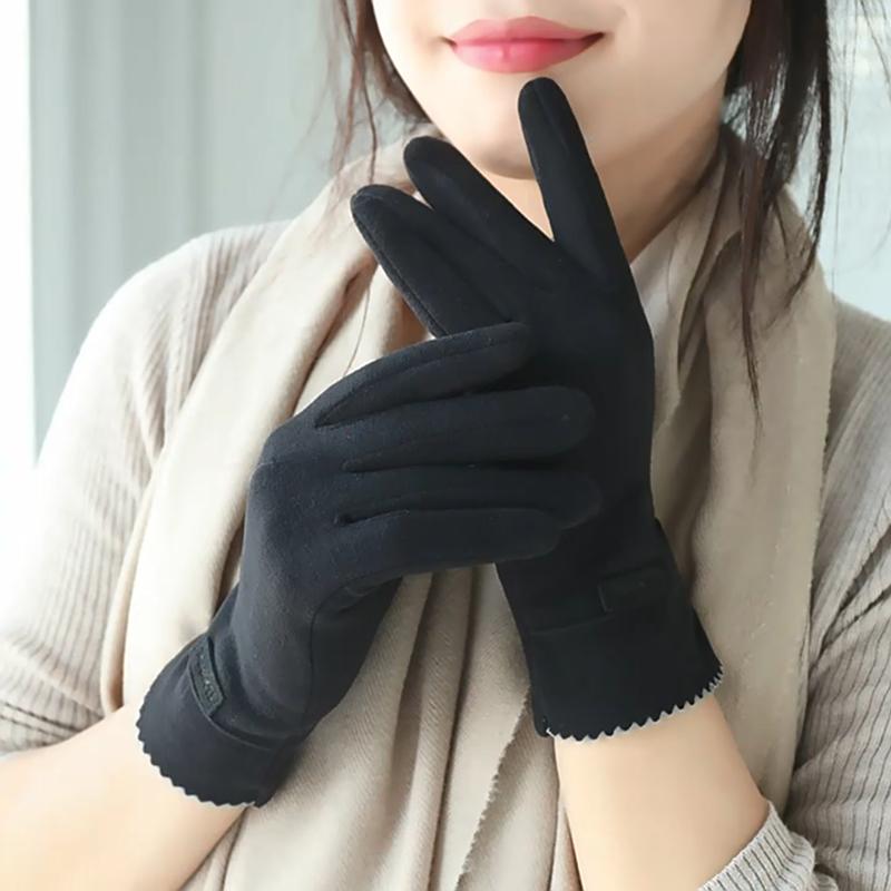 Модные женские перчатки Женские Зимние Винтажные Сенсорные Полнопалые для Велоспорта Вождения Сохраняющие Тепло Ветрозащитные Женские Перчатки Варежки