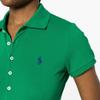 Polo Ralph Lauren однобортная рубашка-поло с коротким рукавом, однотонная, облегающая, повседневная, женские топы, цвет «травянисто-зеленый» 211870245-026