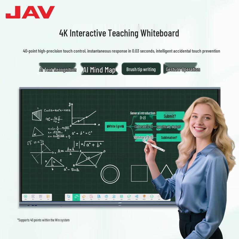Интерактивная плоская панель JAV 55 дюймов с ИИ (Китайская версия)