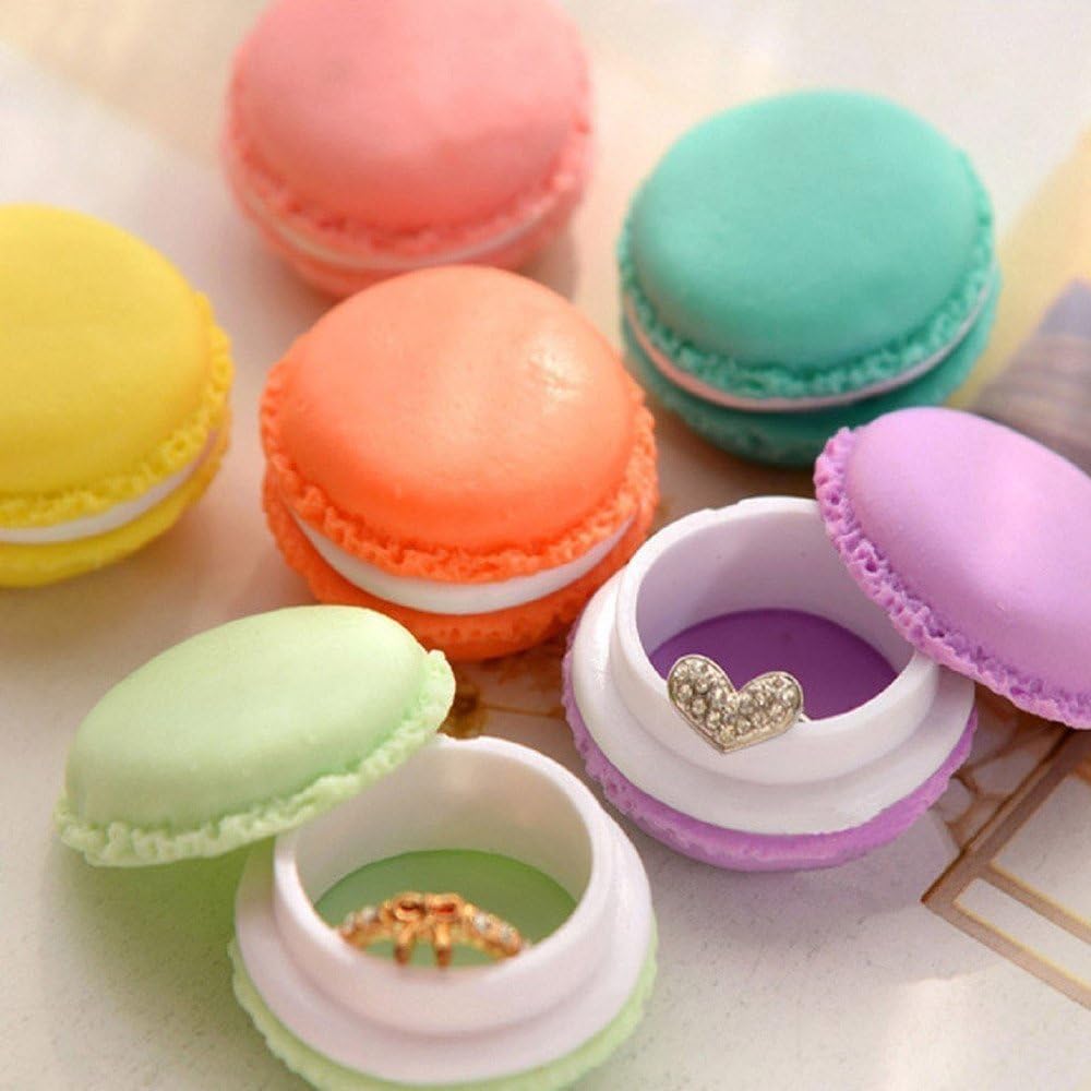 Mini Macaron Jewelry Pill Storage Box Containers Macaron Mini Storage Case Jewelry Box Case Container Earring Travel Organizer