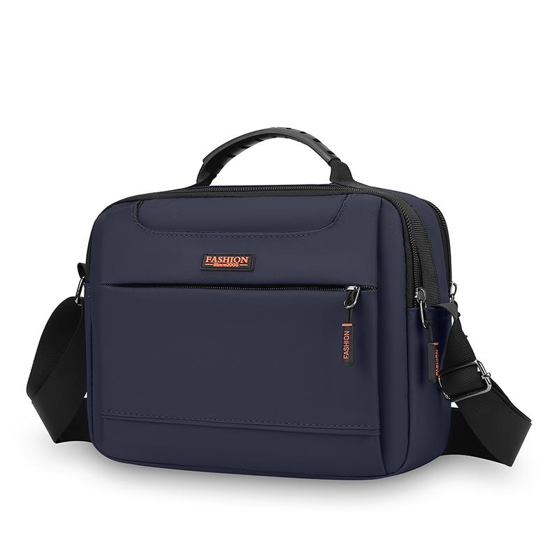 Профессиональная мужская сумка через плечо - Водостойкая Оксфордская сумка-мессенджер для работы (Слинг Оксфорд большой вместимости с надежными молниями)
