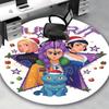1pc Huntit Christmas Edition Round Carpet  Anime Cartoon Design, Festive Gift