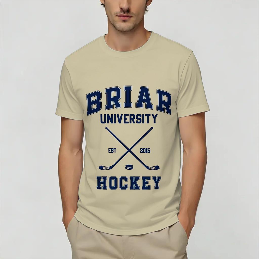 Briar U Hockey Off Campus TShirt for Unisex Vintage 100 Cotton Tees Crew Neck Short Sleeve T Shirt 4XL 5XL 6XL Clothing