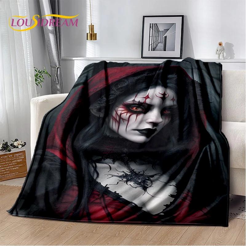 Готический Ужас Персонаж Череп Призрак Дух 29 Стиль Мягкий Плед, Мягкий Плед для Дома Спальни Кровати Дивана Пикника Путешествия Подарок