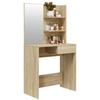 Dressing Table with Mirror Sonoma Oak 74.5x40x141 Cm