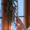 Подвесные Банты для Рождественских Елок 2 Шт. Бархатные Банты, Блестящий Бант Украшение на Елку Праздничный Подарок Упаковка Венок, Гирлянда, Рождественская Вечеринка, Свадьба, Детский Праздник,