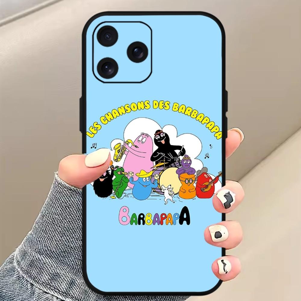 Чехол для телефона Barbapapa с рисунком для Samsung S20 S21 S22 S23 S24 Note 20 4G 5G Plus, ультра-черный, мягкий чехол