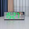 Digital Mirror Alarm Clock with Voice Control Temperature, Dual Alarm Snooze Desktop Table Clock Night Mode 12/24H LED Clock