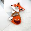 Blucome Acrylic Animal Brooch Lovely Fox Corsage for Women Girls Coat Hat Hijab Pins