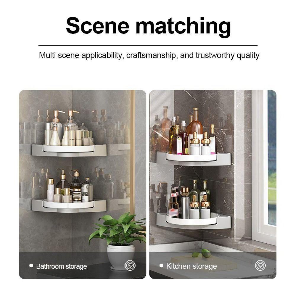 Большая вместимость вращающийся угловой пластиковый душевой шкаф для хранения вещей прочный поворотный стол для ванной комнаты