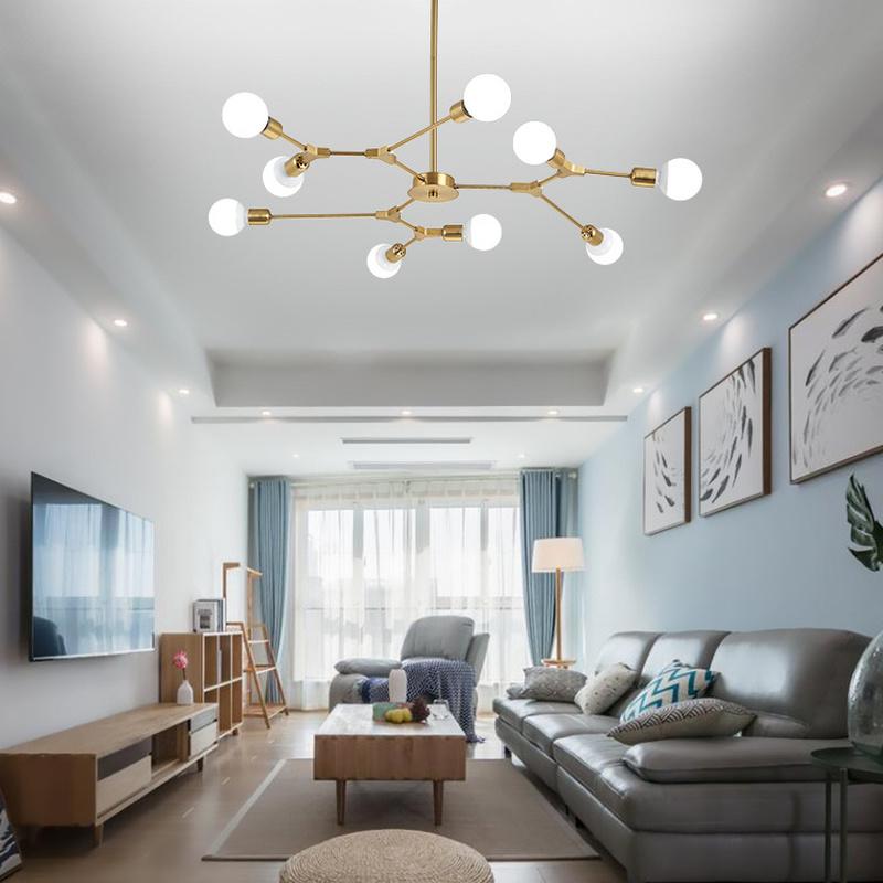Nordic Modern Minimalist Living Room Dining Room Bedroom Chandelier Molecule Branch Home Ceiling Lamp