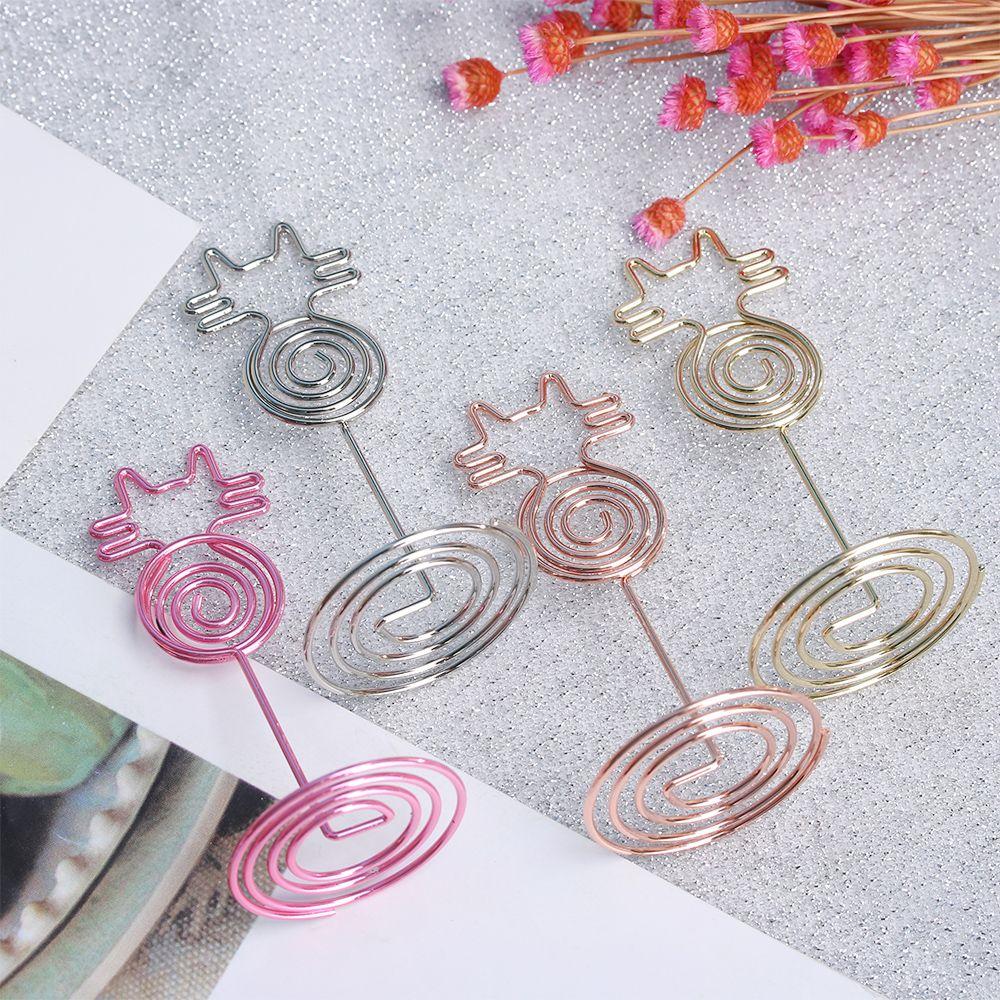 Desktop Decoration Cat Shape Paper Clamp Place Card Photos Clips Table Numbers Holder Clamps Stand
