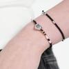 BONBEAU Silver Heart Pearl and Beads Bracelet 925 Silver Plump Heart Freshwater Pearl Bead Banding Bracelet