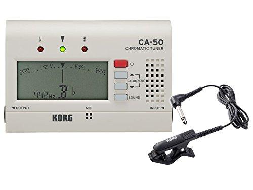 KORG Chromatic Tuner CA-50 + Contact Microphone CM-300-BK Set