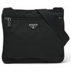Оригинальная сумка через плечо из нейлона и черной кожи pr1425an