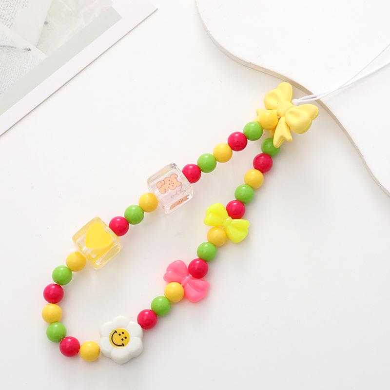 Красочный мультяшный чехол для телефона с ремешком и электропокрытием в квадратную клетку