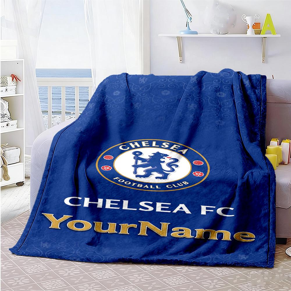 Chelsea Customize Text Blanket Multi-purpose Personalized Blanket Warmthful Decor Throw For Seaside Office Home Decor Office Chair