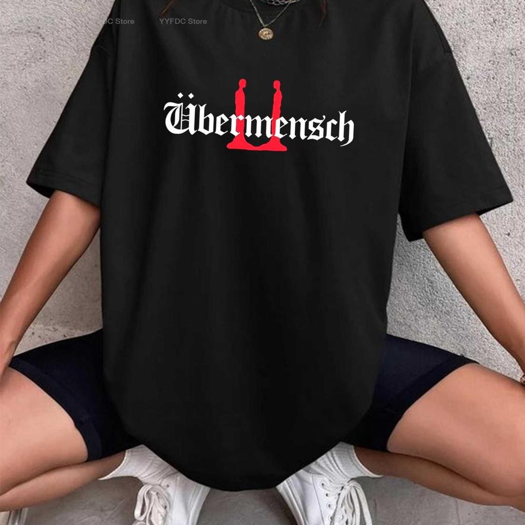 Женская летняя футболка BIGBANG G Dragon Ubermensch из хлопка с коротким рукавом, футболка K-pop G-dragon Übermensch с принтом букв, топы