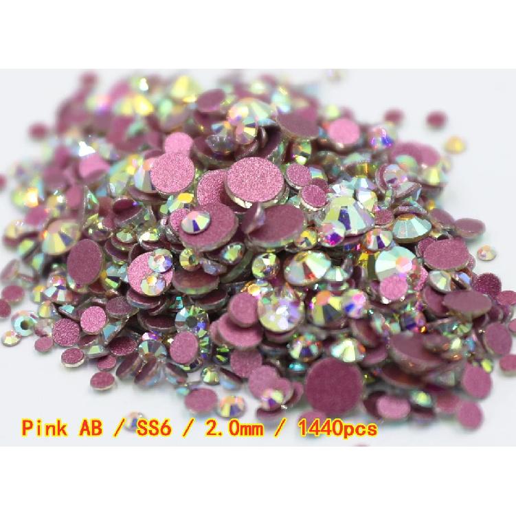 SS3-ss8 1440 шт. Кристалл AB золото 3D Не термофиксация Плоская задняя часть Стразы для нейл-арта Украшения Обувь и танцевальное украшение