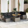 VidaXL Garden Lounge Set 8 Pcs with Grey Cushions Wicker 3327294