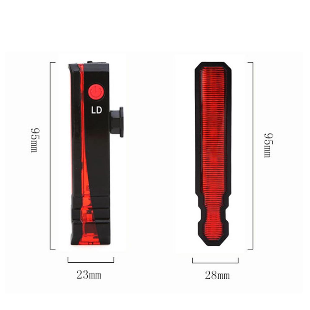 Bicycle Tail Light Usb Rechargeable Night Riding Led Warning Light Rear Lamp Mtb Bike Accessories