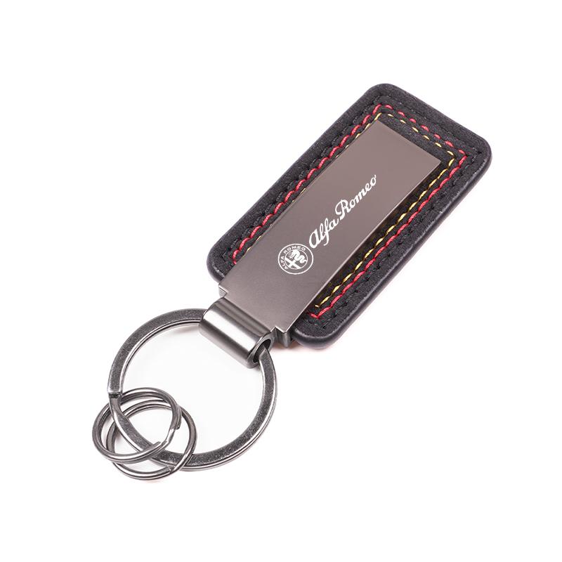 Car Stickers For Alfa Romeo Metal/Leather Car Logo Key Chain Boutique Keychain Keyring Pendant For Alfa Romeo 4C 159 166 Spider