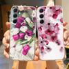 Мягкий прозрачный силиконовый чехол для Samsung Galaxy A26 5G, чехол с принтом милого кота и цветов, защитный чехол для телефона Galaxy A26 5G